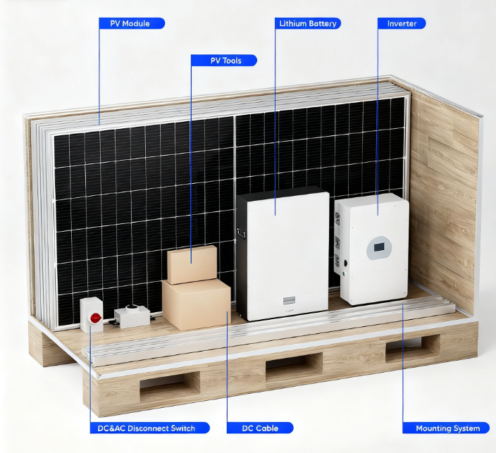 LuminovaSolar New Complete Set Solar Energy System 10KW Hybrid  Grid Solar Power Systems for Home Use