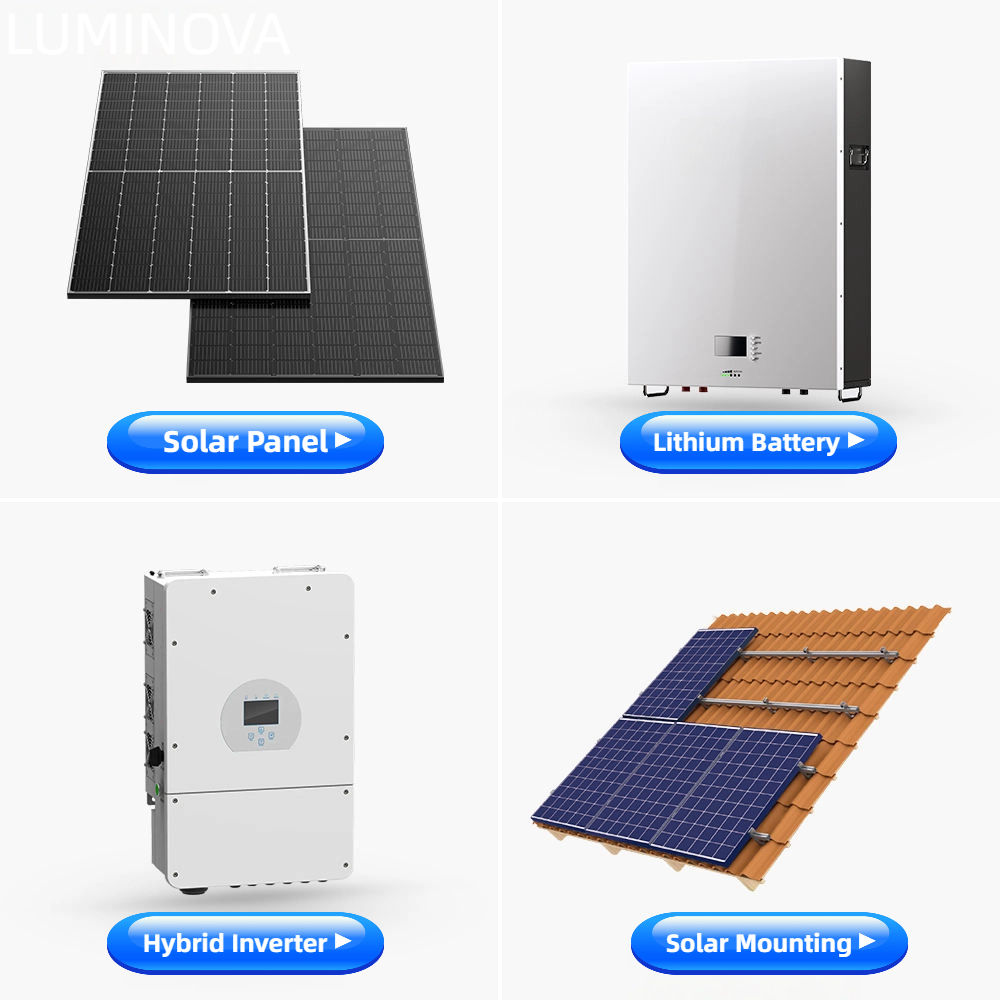 Customized on Grid Solar System Kit 3Kw 5kw 8kw 10kw Solar Photovoltaic Power Energy System for Home Factory Price