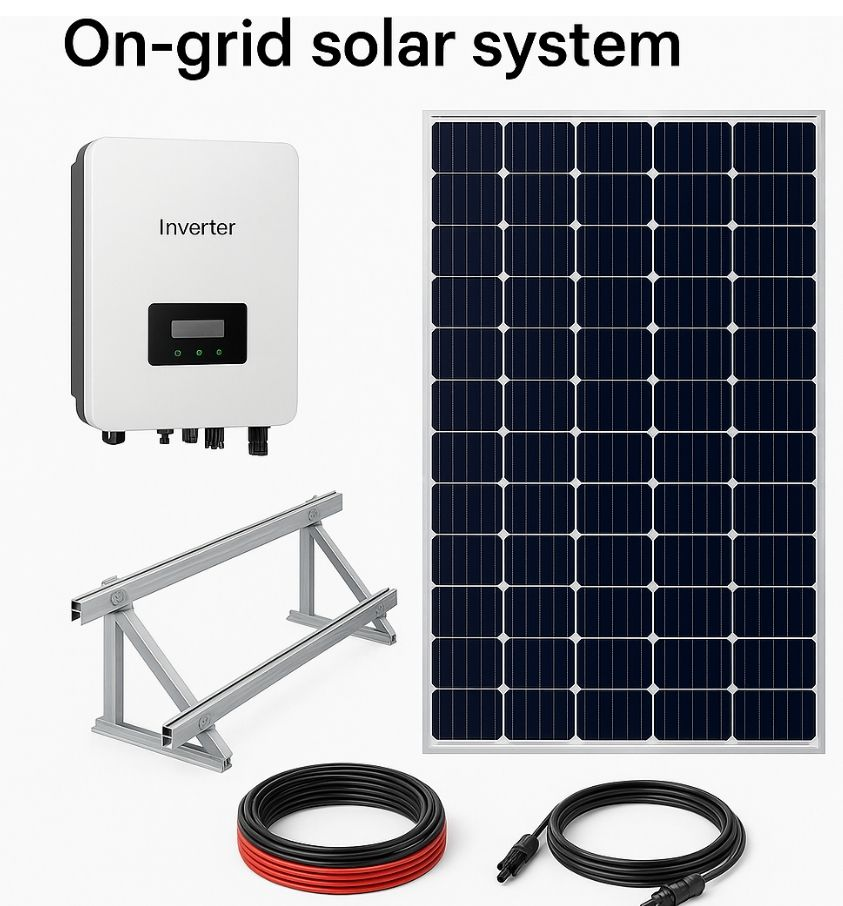 Customized on Grid Solar System Kit 3Kw 5kw 8kw 10kw Solar Photovoltaic Power Energy System for Home Factory Price